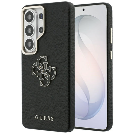 Case for Samsung Galaxy S26 Ultra S948, Guess, 4G Grained Big and Classic Logo, Black