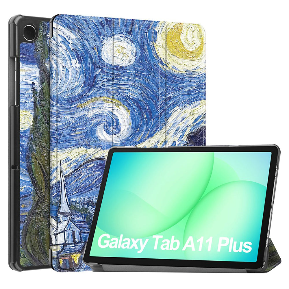 Θήκη για Samsung Galaxy Tab A11+ / Tab A9+, Techsuit, FoldPro Starry Night, Πολύχρωμο