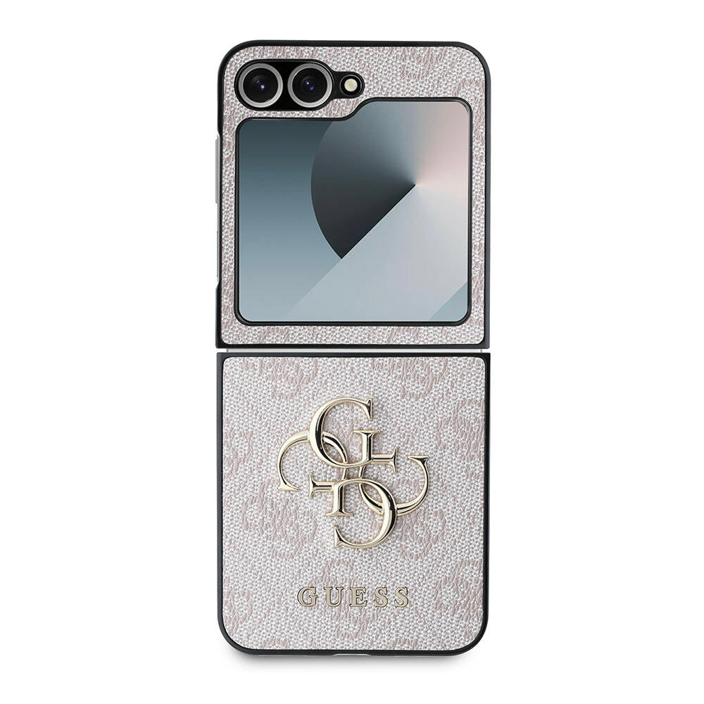 Θήκη για Samsung Galaxy Z Flip7 FE F761 / Z Flip6 F741, Guess, 4G Metal Logo, Ροζ