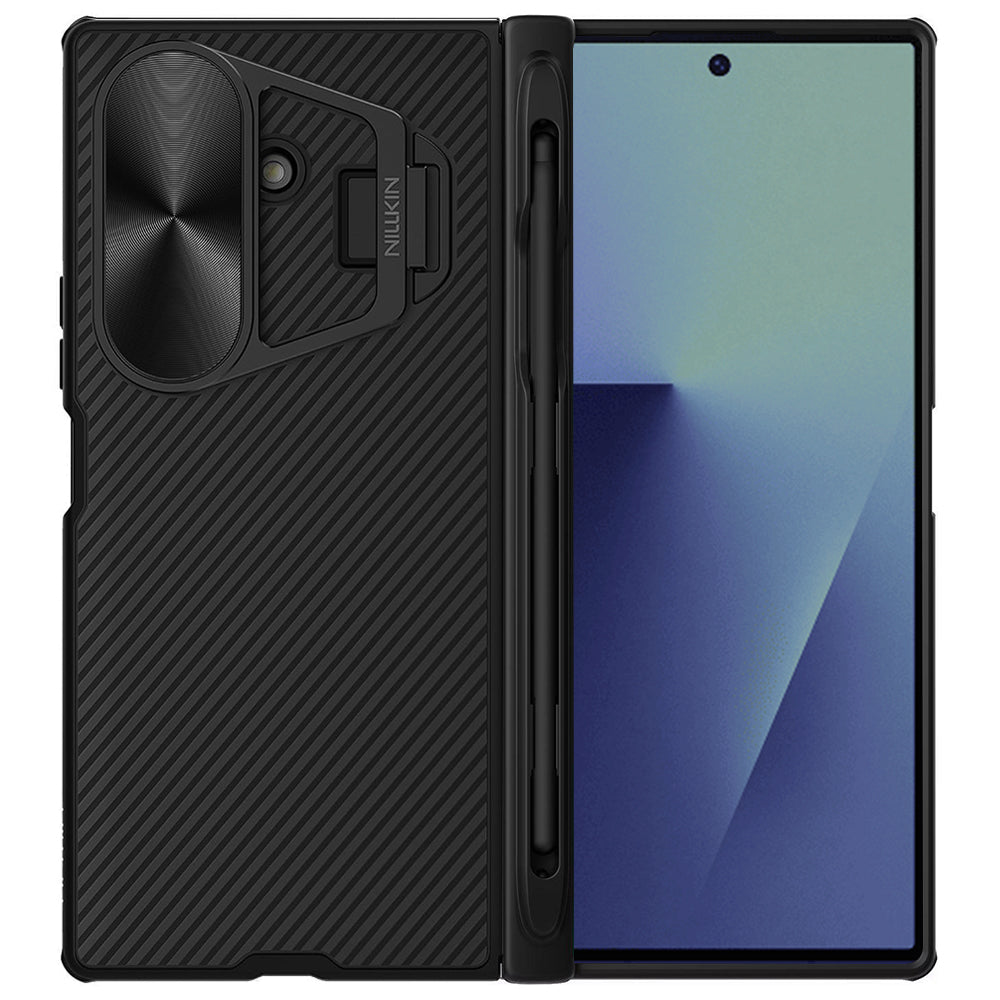 Case for Samsung Galaxy Z Fold7 F966, Nillkin, CamShield Prop with Metal Lens Cover and S-Pen Holder, Black