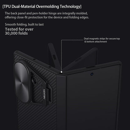 Case for Samsung Galaxy Z Fold7 F966, Nillkin, CamShield Prop with Metal Lens Cover, Black