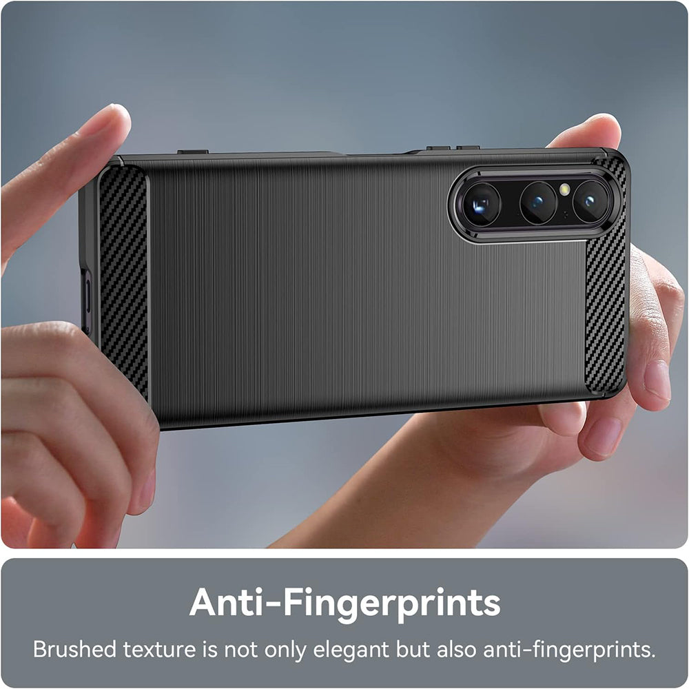 Case for Sony Xperia 1 V, Techsuit, Carbon, Black
