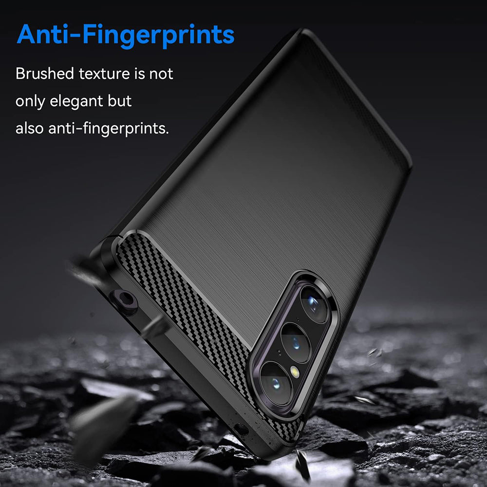 Case for Sony Xperia 1 V, Techsuit, Carbon, Black