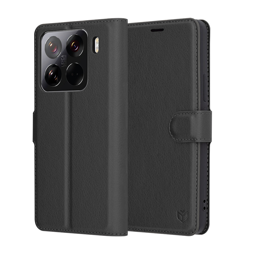 Θήκη για Xiaomi 15 Pro, Techsuit, Leather Folio, Μαύρη