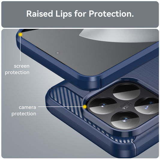 Θήκη για Xiaomi 15T Pro, Techsuit, Καρμπόν, Μπλε
