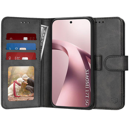 Θήκη για Xiaomi 17T, Techsuit, Diary Book, Μαύρη