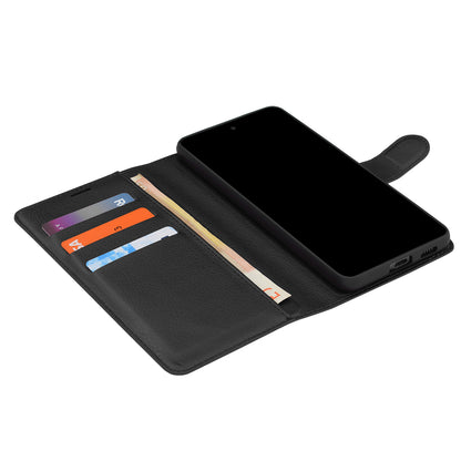 Case for Xiaomi 17T, Techsuit, Leather Folio, Black
