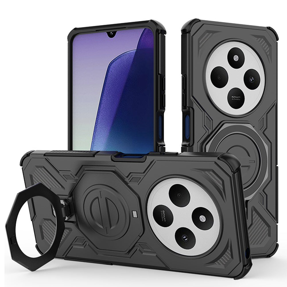 Case for Xiaomi Poco C75 / Redmi 14C, Techsuit, Carbon Shield Pro, Black