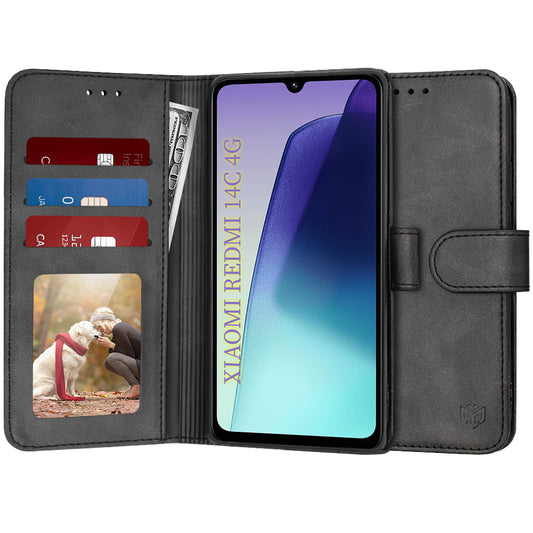 Θήκη για Xiaomi Poco C75 / Redmi 14C, Techsuit, Diary Book, Μαύρο