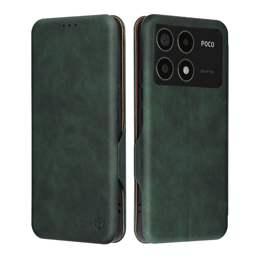 Θήκη για Xiaomi Poco F6 Pro, Techsuit, Safe Wallet Plus, Πράσινο
