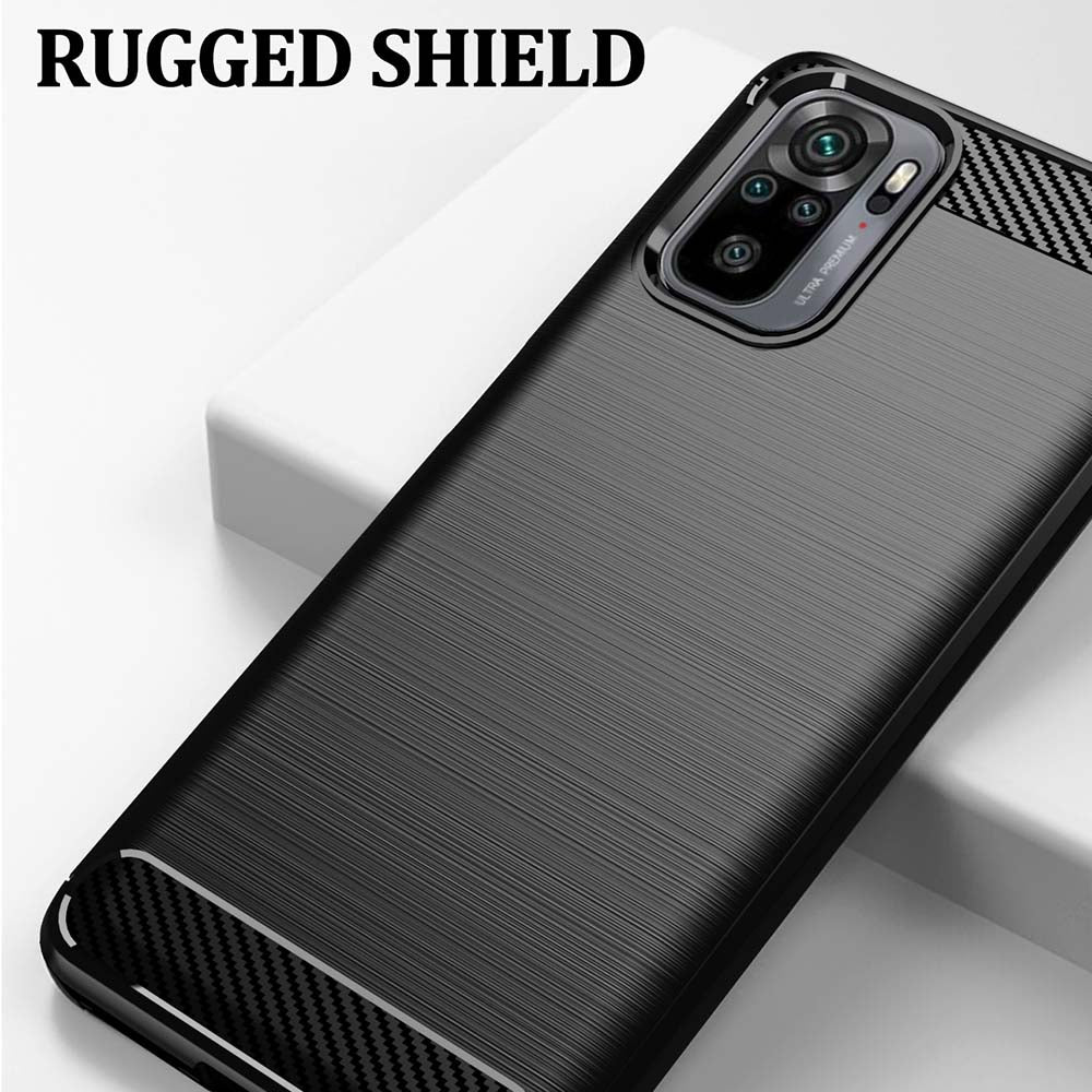 Case for Xiaomi Poco M5s / Redmi Note 10S / Note 10, Techsuit, Carbon, Black