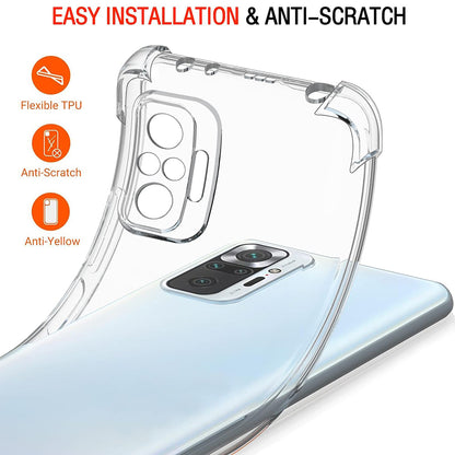 Case for Xiaomi Poco M5s / Redmi Note 10S / Note 10, Techsuit, Shockproof Clear, Transparent
