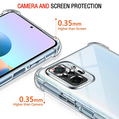 Case for Xiaomi Poco M5s / Redmi Note 10S / Note 10, Techsuit, Shockproof Clear, Transparent