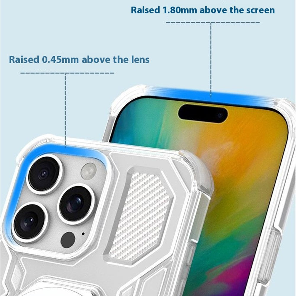 Θήκη για Xiaomi Poco M8 Pro / Redmi Note 15 Pro+ 5G, Techsuit, Carbon Shield Pro, Λευκή