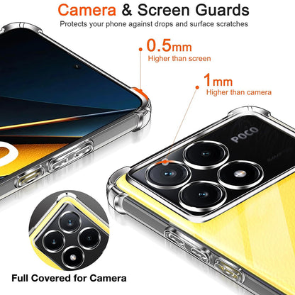 Case for Xiaomi Poco X6 Pro, Techsuit, Shockproof Clear, Transparent