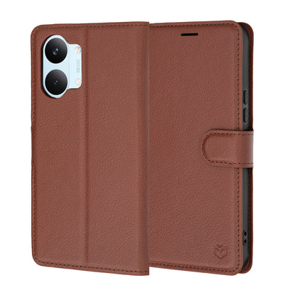 Case for Xiaomi Poco X8 Pro Max, Techsuit, Leather Folio, Brown