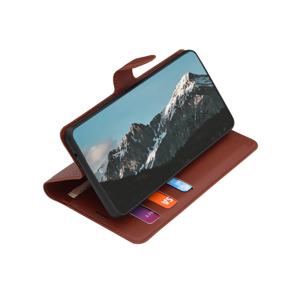 Case for Xiaomi Poco X8 Pro Max, Techsuit, Leather Folio, Brown