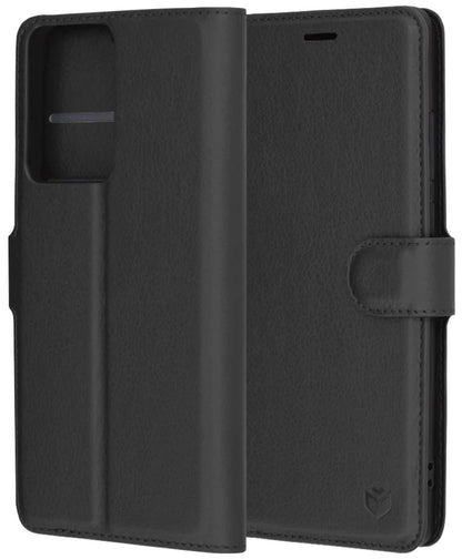 Case for Xiaomi Redmi Note 14 Pro+ 5G / Note 14 Pro 5G / Poco X7, Techsuit, Leather Folio, Black