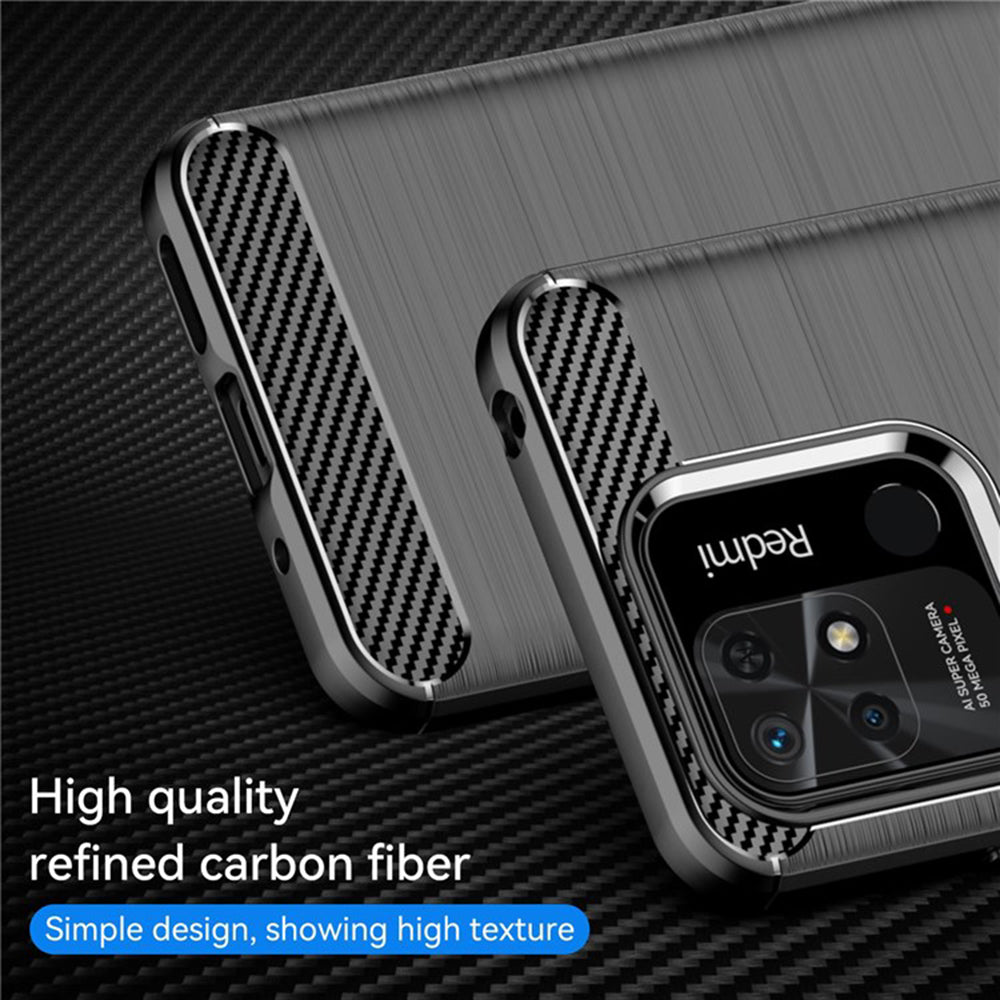 Case for Xiaomi Redmi 10C, Techsuit, Carbon, Black
