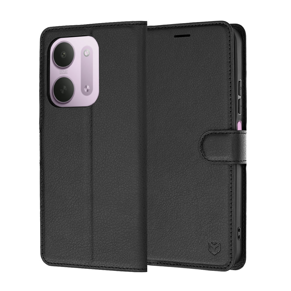 Θήκη για Xiaomi Redmi 17C 5G, Techsuit, Leather Folio, Μαύρο