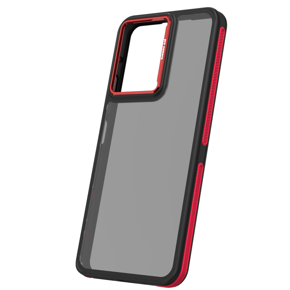 Case for Xiaomi Poco M6 / Redmi 13C 5G, OEM, Crystal Black, Red