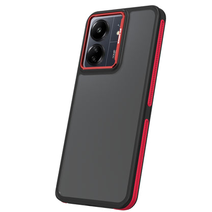 Case for Xiaomi Poco M6 / Redmi 13C 5G, OEM, Crystal Black, Red