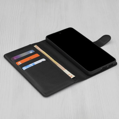 Case for Xiaomi Redmi Note 14 Pro+ 5G / Note 14 Pro 5G / Poco X7, Techsuit, Leather Folio, Black
