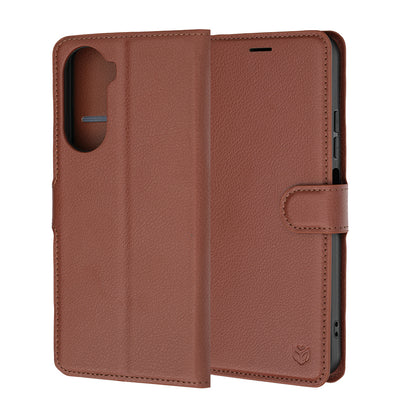 Θήκη για Xiaomi Redmi A7 Pro 4G, Techsuit, Δερμάτινο Φύλλο, Καφέ