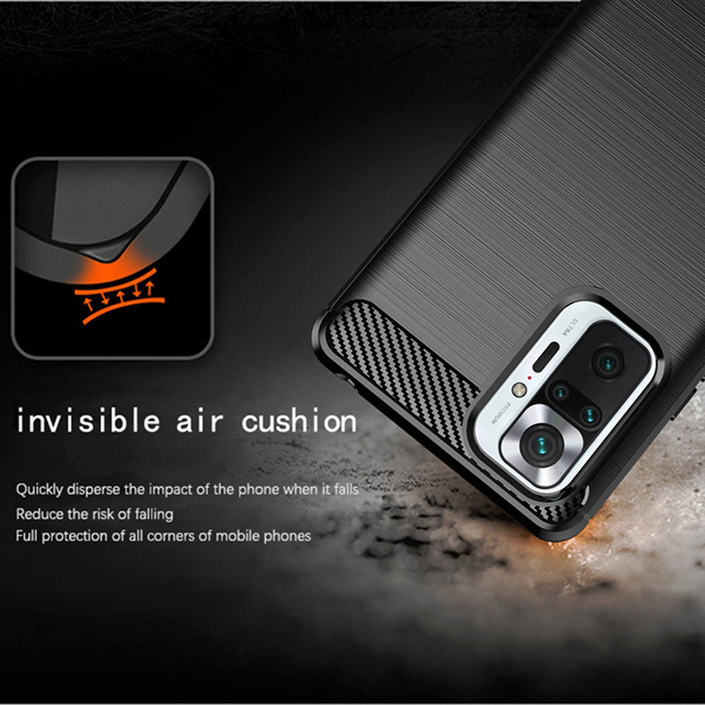 Θήκη για Xiaomi Redmi Note 10 Pro Max / Note 10 Pro, Techsuit, Carbon, Μαύρο