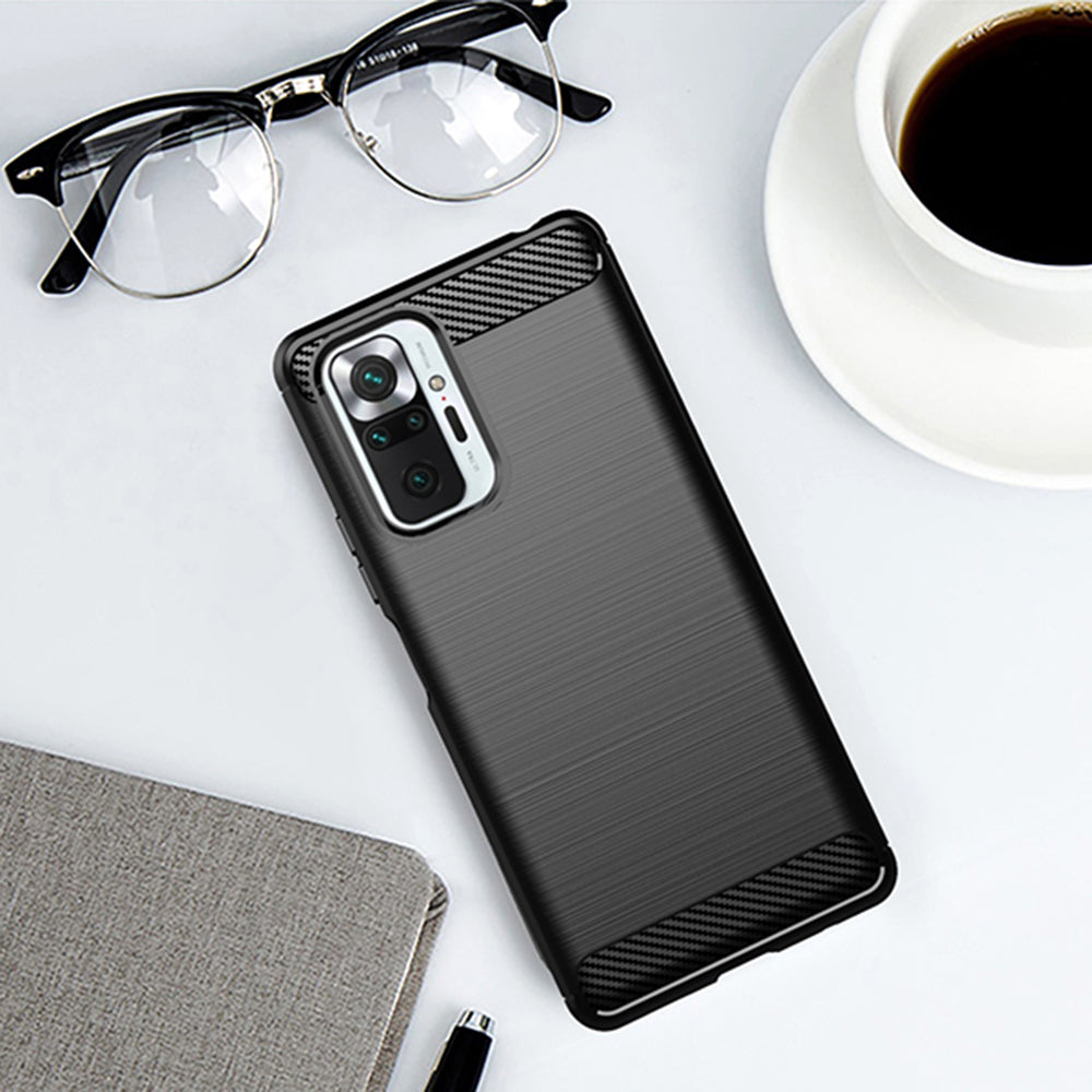 Θήκη για Xiaomi Redmi Note 10 Pro Max / Note 10 Pro, Techsuit, Carbon, Μαύρο