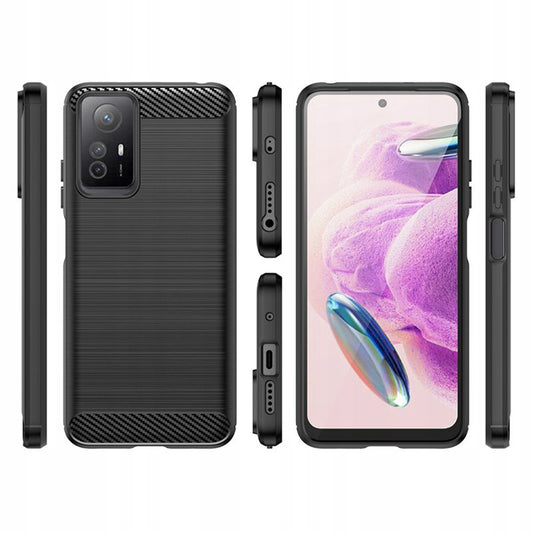 Θήκη για Xiaomi Redmi Note 12S, Techsuit, Carbon, Μαύρο