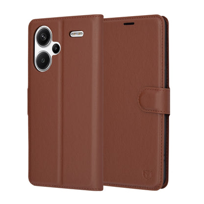 Case for Xiaomi Redmi Note 13 Pro+, Techsuit, Leather Folio, Brown