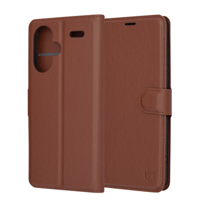 Case for Xiaomi Redmi Note 13 Pro+, Techsuit, Leather Folio, Brown