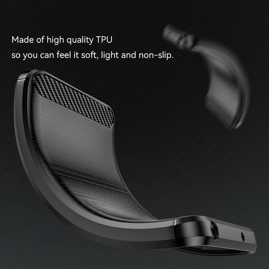 Θήκη για Xiaomi Redmi Note 14 Pro 4G, Techsuit, Άνθρακας, Μαύρο