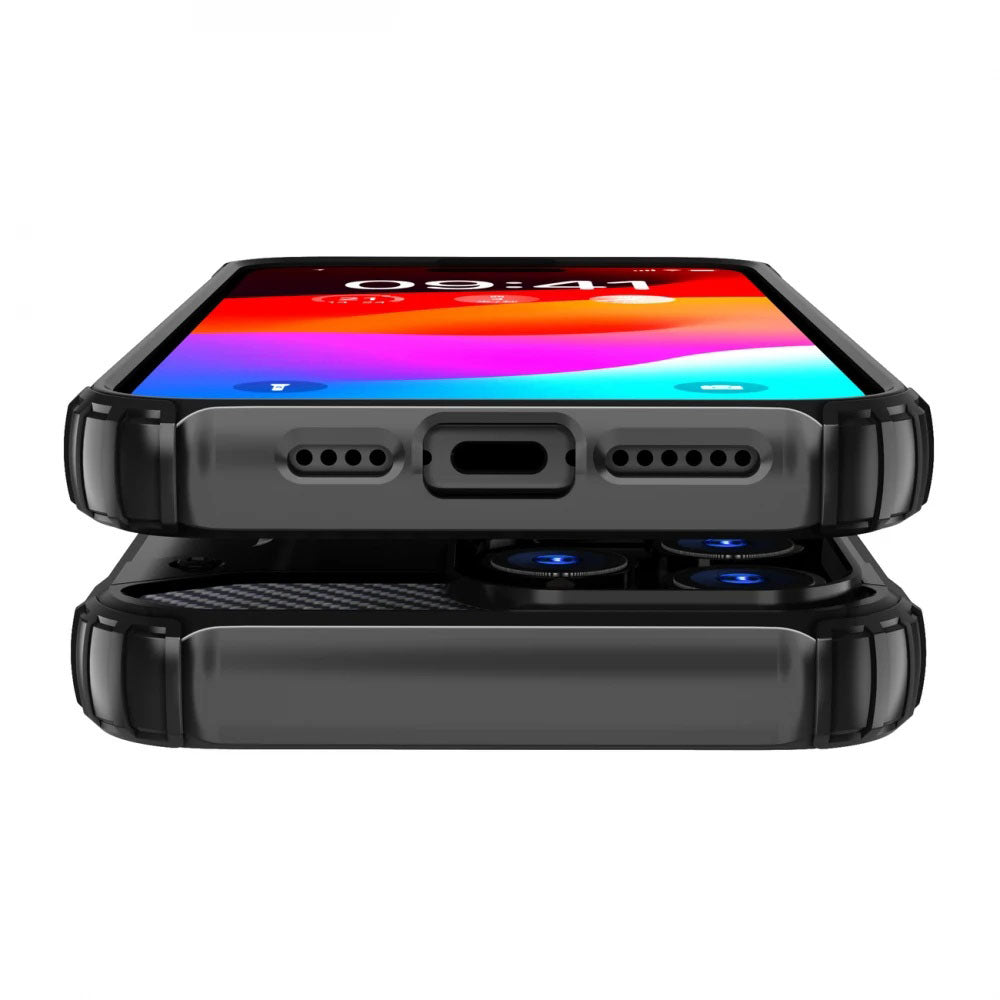 Θήκη για Xiaomi Redmi Note 14 Pro 4G, Techsuit, Hybrid Armor, Μαύρη