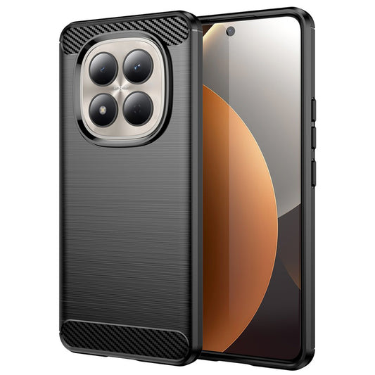 Θήκη για Xiaomi Redmi Note 15 Pro 5G, Techsuit, Καρμπόν, Μαύρη