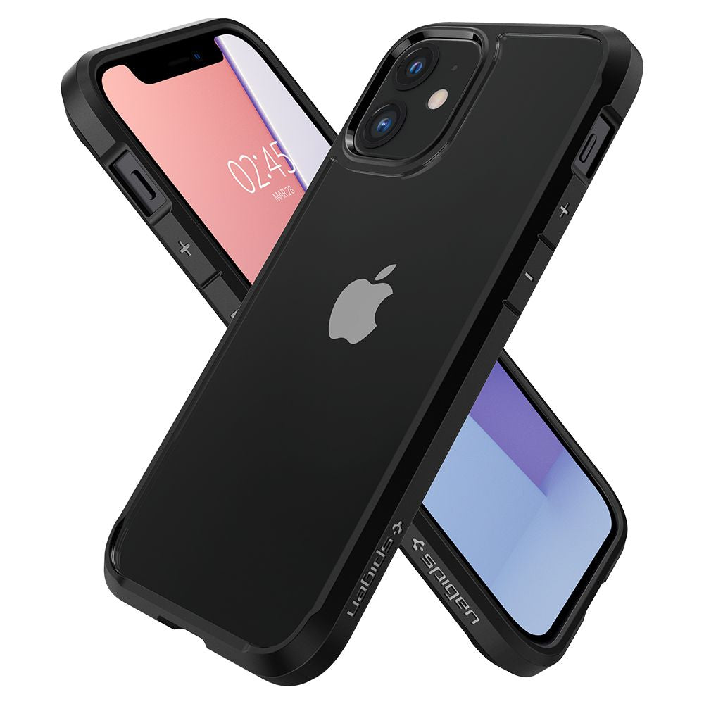 Case for Apple iPhone 12 / 12 Pro, Spigen, Ultra Hybrid, Black ACS01703