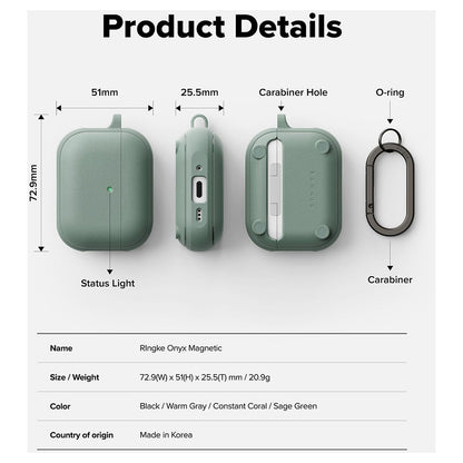 Ringke Onyx Magnetic Case for Apple AirPods Pro 3, Green
