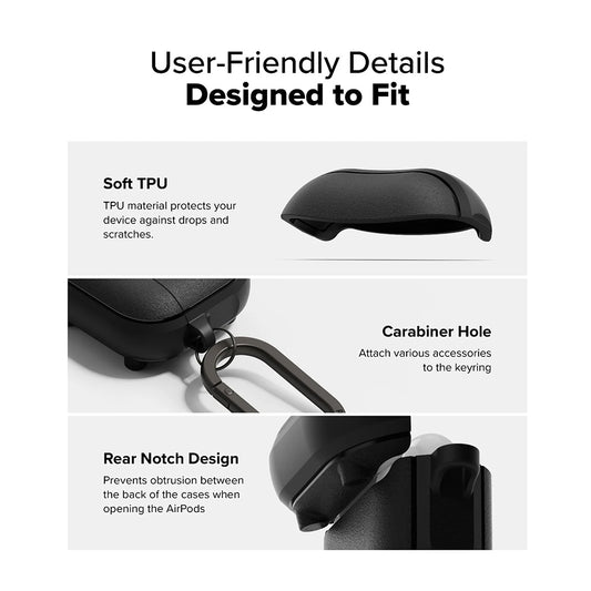 Θήκη Ringke Onyx Magnetic για Apple AirPods 4, Γκρι