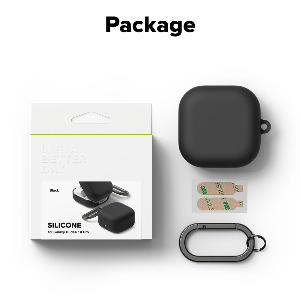 Θήκη Ringke για Samsung Galaxy Buds4 / Buds4 Pro, Μαύρη