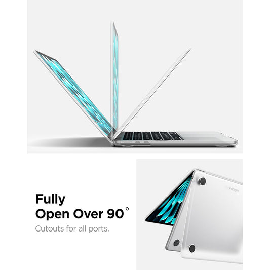 Spigen Airskin Case for Apple MacBook Air 13inch (2026) / (2025) / (2024) / (2022), Satin Transparent ACS11530