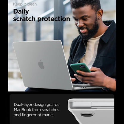 Spigen Airskin Case for Apple MacBook Pro 16inch (2026) / (2024) / (2023) / (2021), Satin Transparent ACS11526