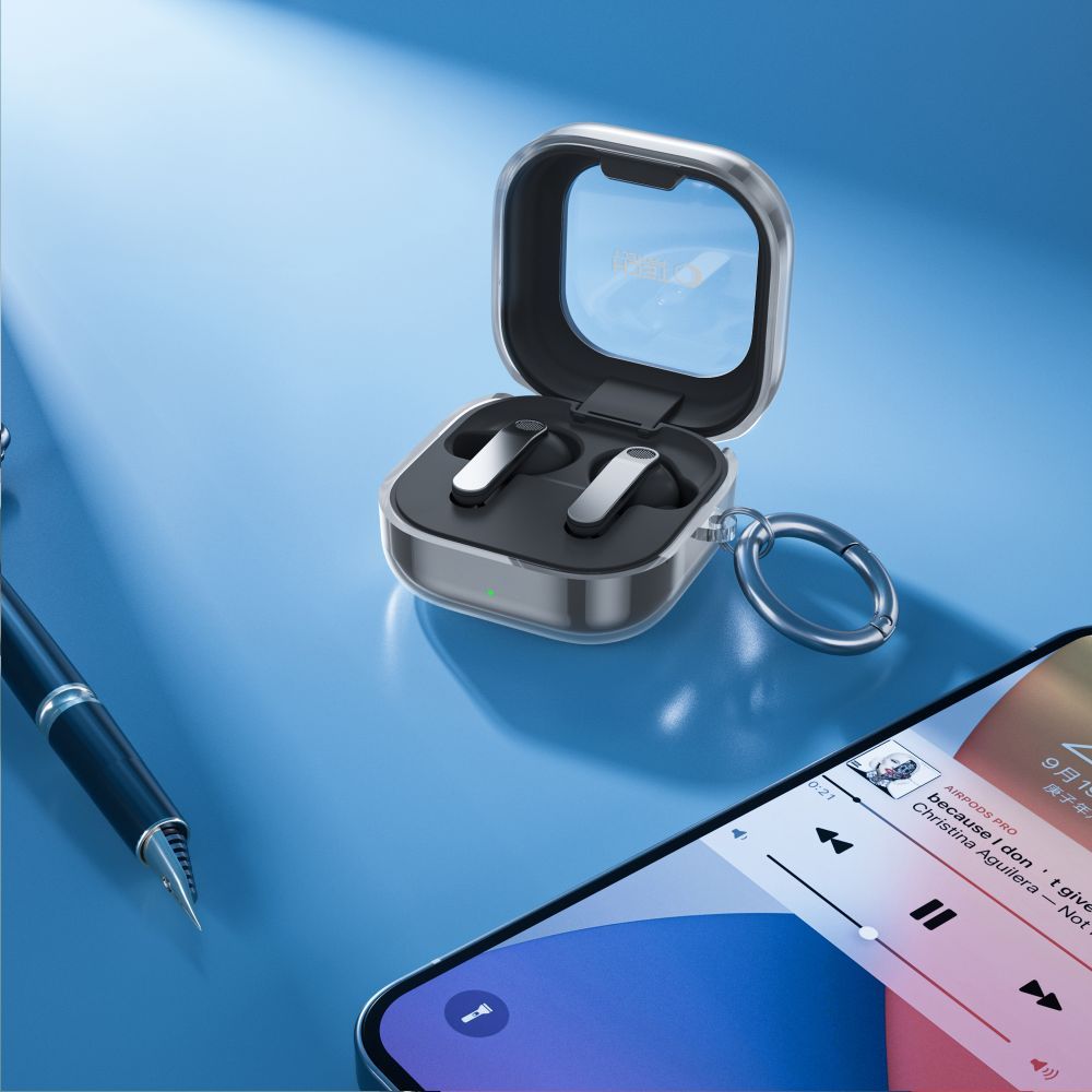 Tech-Protect Flexair Case for Samsung Galaxy Buds4 / Buds4 Pro, Transparent
