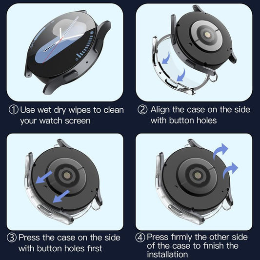 Θήκη Techsuit Defense360 Pro για Samsung Galaxy Watch7 44mm, Διαφανής