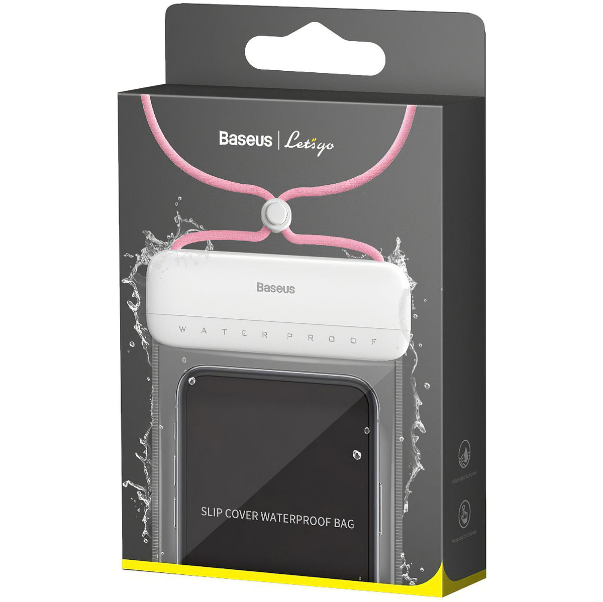 Universal Waterproof Phone Case, Baseus, Let's Go, Pink ACFSD-D24