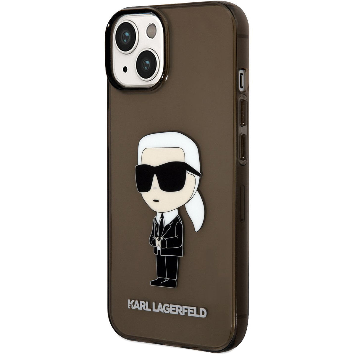 Case for Apple iPhone 14 Plus, Karl Lagerfeld, IML Ikonik NFT, Black Transparent