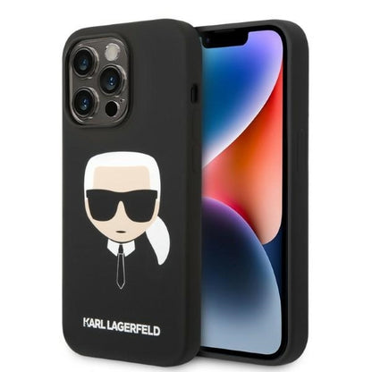 Θήκη MagSafe για Apple iPhone 14 Pro, Karl Lagerfeld, Silicone Karl Head, Μαύρη