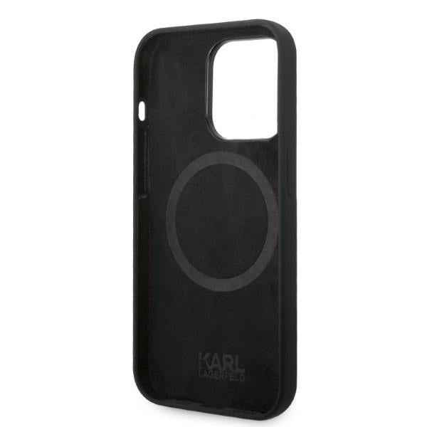 Θήκη MagSafe για Apple iPhone 14 Pro, Karl Lagerfeld, Silicone Karl Head, Μαύρη