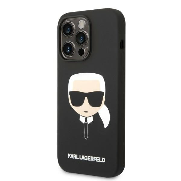 Θήκη MagSafe για Apple iPhone 14 Pro, Karl Lagerfeld, Silicone Karl Head, Μαύρη