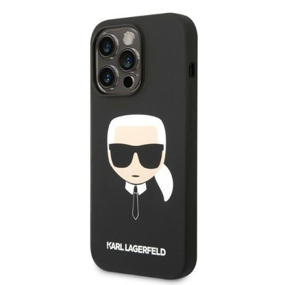 Θήκη MagSafe για Apple iPhone 14 Pro, Karl Lagerfeld, Silicone Karl Head, Μαύρη